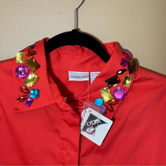 Newport News red gem dress size 12 NWT - Picture 3 of 11